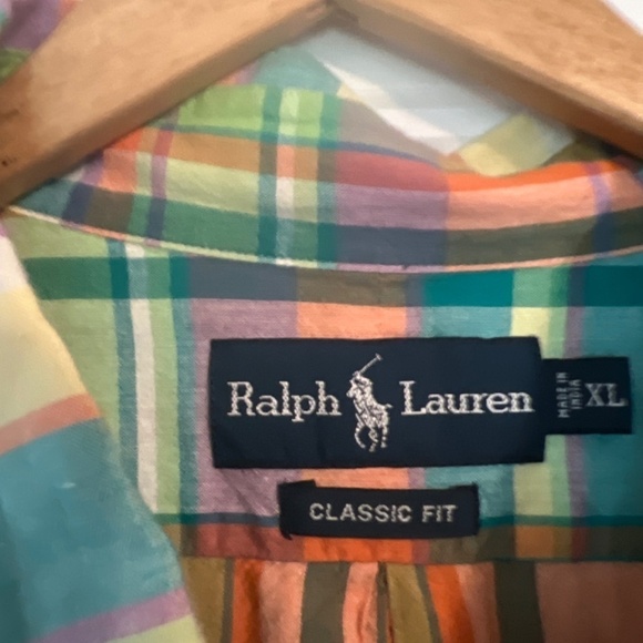 Ralph Lauren Madras Classic Fit Shirt XL - Picture 4 of 6